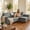Light Gray, variant on L-Shape Convertible Sectional Sofa Bed - Deep Seating Space-Saving Sleeper Couch for Living Room Apartment Office, Beige
