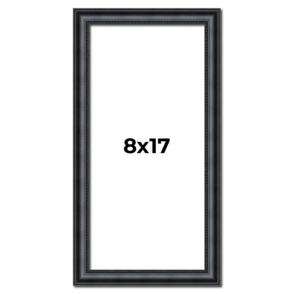 8x17 Frame Black Real Wood Picture Frame Width 1.25 inches | Interior Frame Depth 0.5 inches |