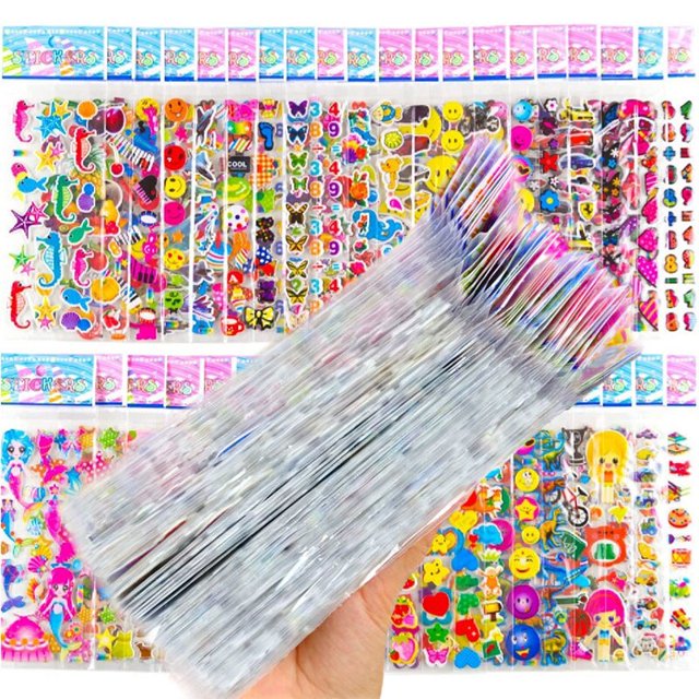 Pegatinas hinchadas de dibujos animados en 3D para niños y niñas, 40/20 hojas diferentes, recompensa a granel, pegatinas para surtido de álbum de recortes, recuerdos de fiesta, regalos, Juguetes