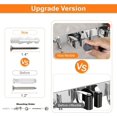 thumbnail image 5 of SUTRAME Mop and Broom Holder Wall Mount, Upgraded Broom Organizer Wall Mount, Stainless Steel Broom Hanger Wall Mount for Home Kitchen Garden Laundry Garage (3 Racks with 4 Hooks), 5 of 7