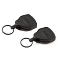 thumbnail image 1 of Key-Bak Super 48 Locking Professional Heavy Duty Self Retracting Key Reel with Retractable Kevlar Cord, 48" Black (2 Pack), 1 of 4