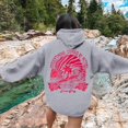 thumbnail image 3 of Pink Graphic Hoodie For Women 2024 Cute Preppy Sweatshirt Long Sleeve Drawstring Pullover Tops With Pockets, 3 of 5