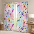 thumbnail image 2 of Homewish Watercolor Dragonfly Black Out Curtains,Flying Animal Curtains Pack of 2 (42x63 Each),Colorful Tie Dye Bedroom Curtains For Girls Kids,Microfiber Bedroom Decor, 2 of 6