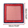 thumbnail image 3 of Allegra K Women's Striped Pattern Polyester Square Neck Scarf Kerchief, 3 of 6