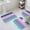 Purple, variant on Blue Purple Teal Ombre Cream Bath Mat 3 Piece Bathroom Rug Set, Modern Abstract Art Aesthetics Non Slip Bath Rug Contour Mat and Toilet Lid Cover, Absorbent Shower Mats Soft Bath Rugs and Mats Sets