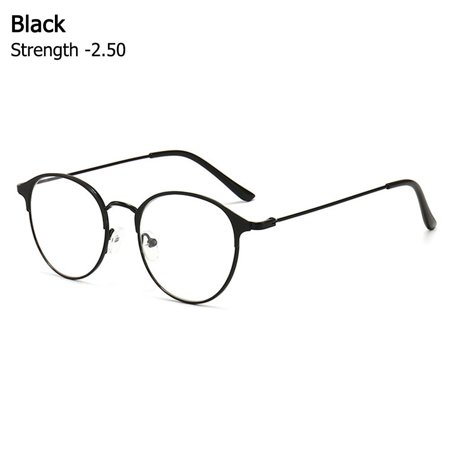 Unisex -1.0~-4.0 Ultralight Classic Myopia Glasses Eyeglasses Optical Glasses Eyewear STRENGTH -2.50 BLACK