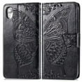 thumbnail image 1 of Wallet Case for iPhone, Embossed Butterfly Flower Premium PU Leather [Kickstand] [Card Slots] [Wrist Strap]Cover for iPhone, 1 of 7