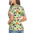 thumbnail image 2 of Goofa Vegetables2 Pattern Women's Slim-Fit Short-Sleeve V-Neck T-Shirt,Classic-Fit Short-Sleeve V-Neck T-Shirt-X-Large, 2 of 5