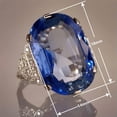 thumbnail image 2 of Gorgeous Women 925 Silver Ring Cubic Zircon Wedding Party Jewelry Sz 6-10, 2 of 5