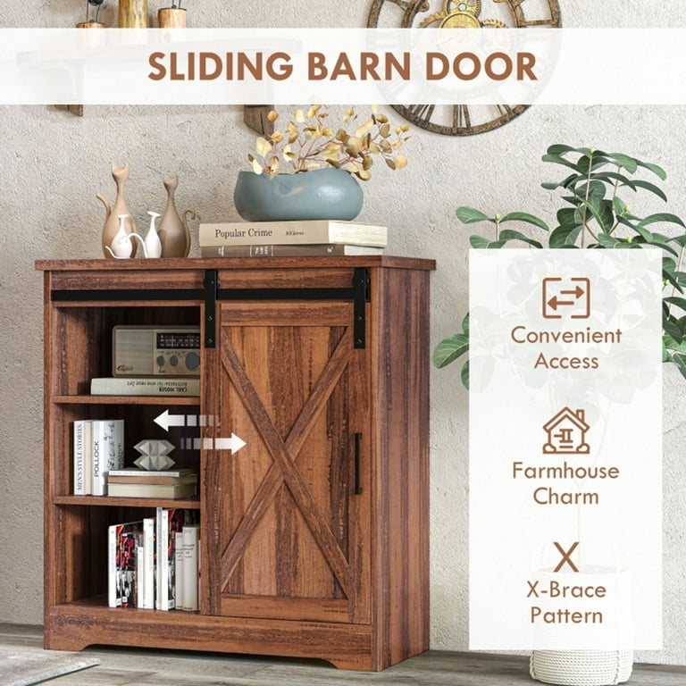 Sliding barn on sale door bookcase walmart