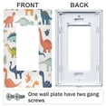 thumbnail image 3 of Yayeee Rocker Switch Wall Plate 1-Gang 4.6"x2.9" Home Decorative Outlet Cover, Dinosaur Pattern, 3 of 6