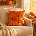thumbnail image 2 of Fall Pillow Covers 18x18 Thanksgiving Pumpkin Embroidered Velvet Couch Decor by OVFUIZ, 2 of 8