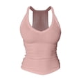 thumbnail image 5 of DondPO Womens Tank Tops,Lady V Neck Racer Back Tank Top For Women Padded Ribbed Long Tank Fitted Basic Tops,Halter Tops for Women,Womens Loose Tank Tops Clearance！ Pink M Clearance！, 5 of 5