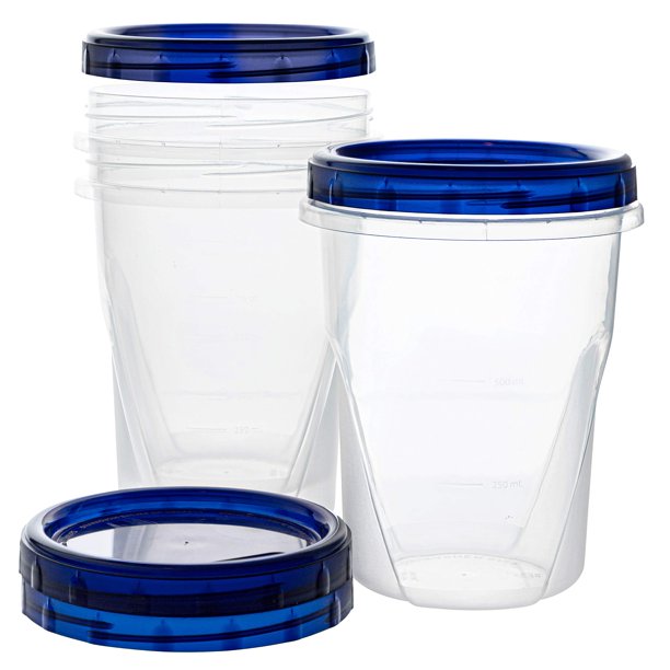 Contenedores de delicatessen PLASTICPRO, 960 ml, paquete de 3 unidades, tapa torcida, transparente