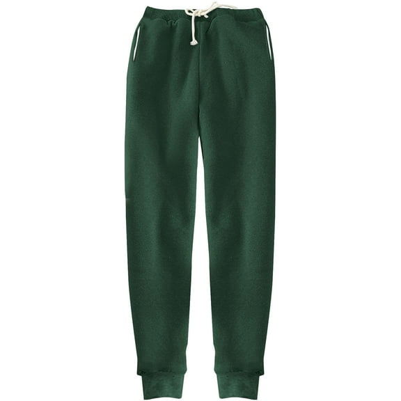 Lhpant Women's Warm Sweatpants Women's Warm Lined Athletic Sweatpants High Waisted Jogger Pants Lined Winter Thicken Outdoor Long Pants Green XXXL