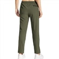 thumbnail image 4 of Pantalones de Senderismo para Mujer, de Secado Rápido, Ligeros, con Cintura Elástica Impermeable, para Todas las Estaciones Verde XXL, 4 of 8