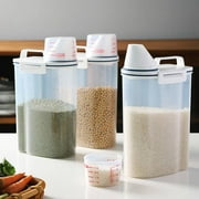 Miyuadkai Storage Containers Grain Storage Tank Kitchen Food Rice Sealed Container Ideal for Sugar White