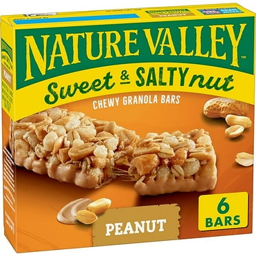 Nature Valley Granola Bars, Sweet and Salty Nut, Peanut, 6 Bars, 7.2 OZ ( Pack of 2 )