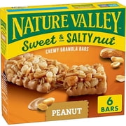 Nature Valley Granola Bars, Sweet and Salty Nut, Peanut, 6 Bars, 7.2 OZ ( Pack of 2 )