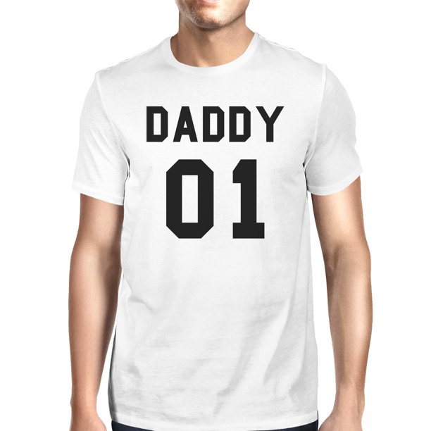365 Printing Daddy 01 Mens White Tee Round Neck Graphic Tee Shirt