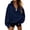06-Navy, variant on Yutgune Women's Quarter Zip Mock Neck Sweatshirt Oversized Long Sleeve Pullover Fall Outfits Lightweight Casual Top