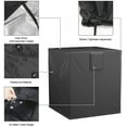 thumbnail image 3 of Large Air Conditioner Covers for Outside, Ac Unit Covers Outdoor, Durable AC Cover Water Resistant Fabric Windproof Design, Black, 24*24*30", 3 of 8