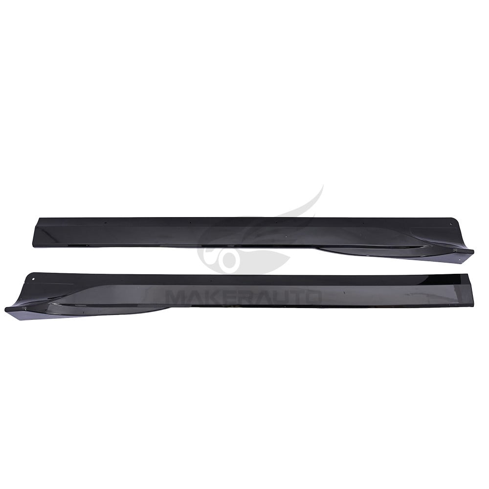 Pair Gloss Black Side Skirt Extension Rocker Panels for 2025+ Tesla Model Y