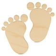thumbnail image 5 of Pair of DIY Wood Baby Feet 6-inch, Pack of 5 Baby Announcement Sign Prop for Nursery Decor and Baby Shower Decorations, by Woodpeckers, 5 of 6