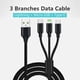 thumbnail image 1 of 3 in 1 Charging Cable Quick Charge Cable Data Compatible with iOS/Android Devices, 1 of 5