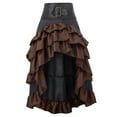 thumbnail image 2 of SUNSIOM Jupe Gothique Steampunk pour Femmes Style Renaissance Jupe Ceinturée Asymétrique Jupe Victorienne Costume Cosplay, 2 of 5