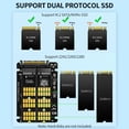 thumbnail image 3 of MAIWO U.2/ Double Disque Grande Vitesse Adapter M.2 Double Interface Protocol à U.2 Interface SATA/NVMe 32Gbps Trois Tailles 2242/2260/2280, 3 of 5