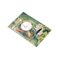 thumbnail image 4 of MKHERT Colorful Koi Fishes Swimming in Pond with Waterlily Placemats Table Mats for Dining Room Kitchen Table Decoration 12x18 inch,Set of 4, 4 of 4