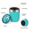 thumbnail image 3 of Ozark Trail 10oz Ceramic Lined Stainless Steel Lowball Tumbler with Magnetic Tritan Transparent Slider Lid, Teal, 3 of 17