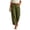 Army Green, variant on Women's High Waisted Pants Casual Summer Cotton Linen Tulip Pants Button Down Lounge Pants Trousers with Pockets