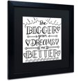 thumbnail image 2 of Trademark Fine Art "Bigger Dreams" Canvas Art by Elizabeth Caldwell, Black Matte, Black Frame, 2 of 4