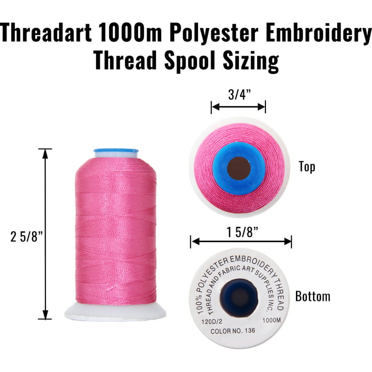 Simthread 63 Brother Colors Polyester Embroidery Machine Thread Kit 40  Weight for Brother Babylock Janome Singer Pfaff Husqvarna Bernina  Embroidery and Sewing Machines 550Y