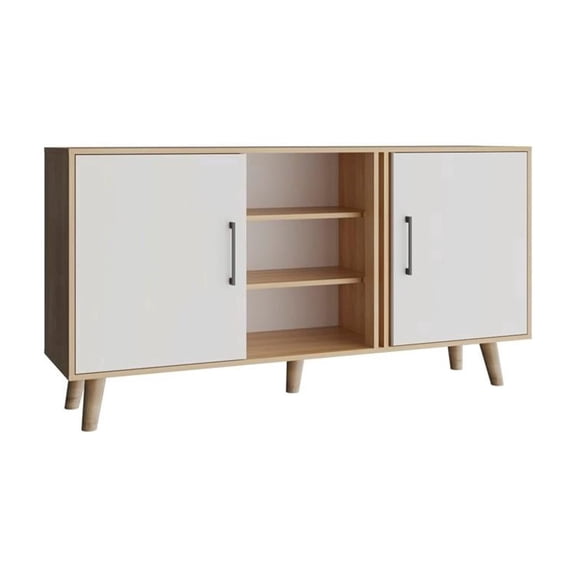Buffetera para Cocina RTA Estilo Moderno Color Blanco y Madera