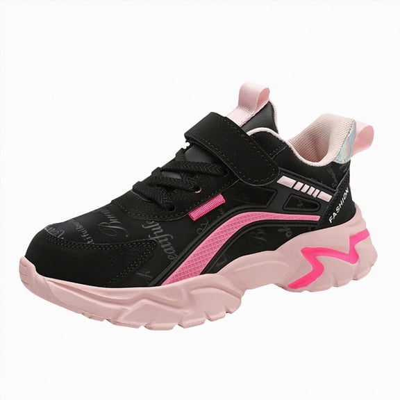 Zuwimk Boys Girls Sneakers Slip on Lightweight Kids Running Walking Shoes Breathable for Toddler/Little Kid/Big Kid(Hot Pink,27)