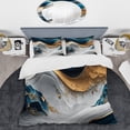 thumbnail image 2 of Designart "Cerulean Waves in Geode II" Abstract Bedding Covert Set - Modern Blue Bed Set With 2 Shams, 2 of 6