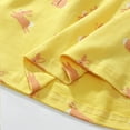 thumbnail image 2 of HILEELANG Toddler Girls Short Sleeve Peter Pan Collar Dress Spring Summer Cotton Casual Pink Yellow Bunny Printed Jersey Shirt Dresses 2 Packs 4T, 2 of 5