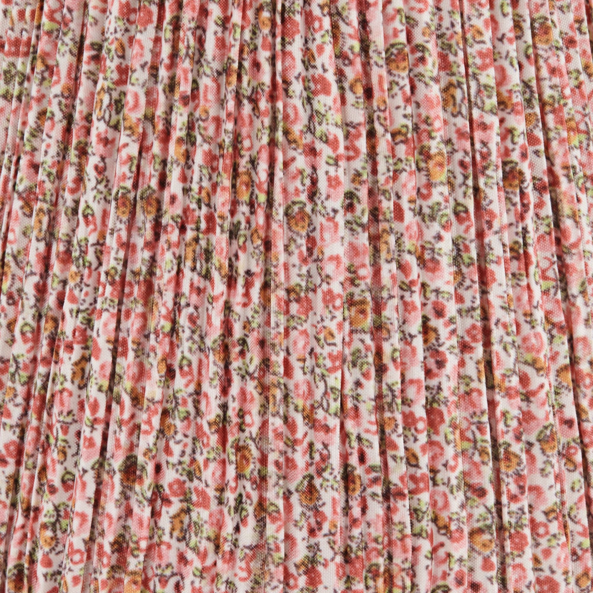 Springcrest 4" Top x 6" Bottom x 5 1/2" High x Print Lamp Shade Replacement Small Pink Red Leaf Shirred Pleated Clip On Candelabra
