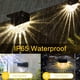 thumbnail image 3 of Luz solar para exteriores (paquete de 4), luz solar para vallas, blanco cálido/color, luz LED de pared solar impermeable IP65 para jardín, valla, patio, garaje, jardín, 3 of 5