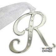 Gloria Duchin Silvertone Initial with Swarovski Crystals