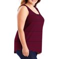 thumbnail image 2 of Jalioing Summer Tank Tops for Women Striped Sleeveless Plus Size Shirts Casual Oversized Crew Neck T Shirts, 2 of 7