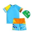 thumbnail image 3 of Bullpiano Toddler Baby Boys Short Sleeve Rashguard Dinosaur Bathing Suit Set Quich Dry Swimwear Surfing Suit, 3 of 6