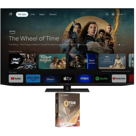 SHARP 4T-C65FV1U 65 Inch AQUOS XLED 4K Ultra HD Mini LED Google TV with 4 Year Amber Protection Plan (2024)