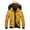 Yellow, variant on Munlar Yellow Rain Jacket- Casual Solid Hooded Zipper Hooded Windproof Long Sleeve Boys Coats Size 14-16 Christmas Winter Coat Clearance