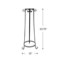 thumbnail image 5 of Northlight 23.75" Black Standing Tower Garden Gazing Ball Outdoor Patio Stand, 5 of 5