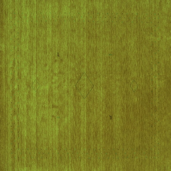 Ahgly Company Indoor Square Abstract Green Contemporary Area Rugs, 4' Square
