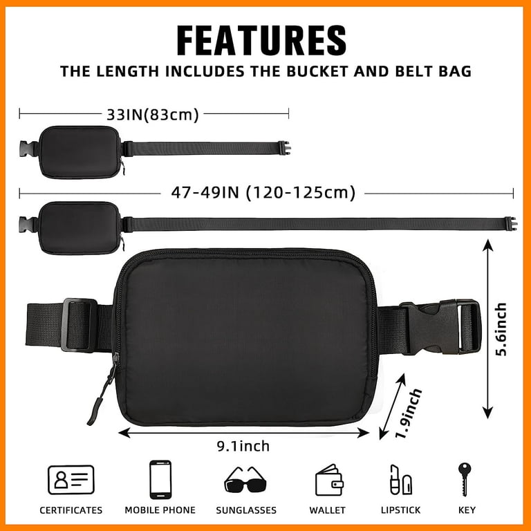 2 Way Zipper Mini Belt Bag for Women, RFID Small Fanny Pack, Womens Fashion  Waist Packs Purse with Extender Strap, Nylon Men Crossbody Bum Bags with K  for Sale in Snohomish, WA 